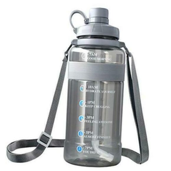 Sports Water Bottle with Strap Portable Motivational with Time Mark Large size - Picture 16 of 16